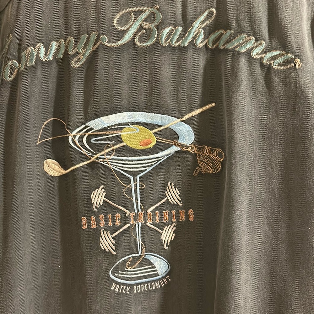 Tommy Bahama Men’s Basic Training silk shirt xl